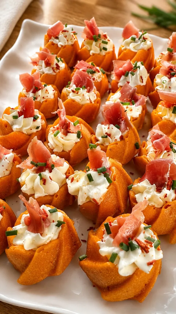 Bouchées Apéro Tomate, Fromage et Jambon Serrano
