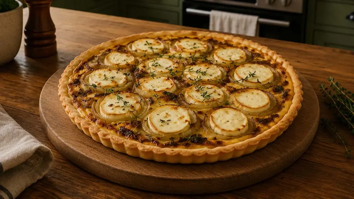 Tarte poulet chèvre miel facile