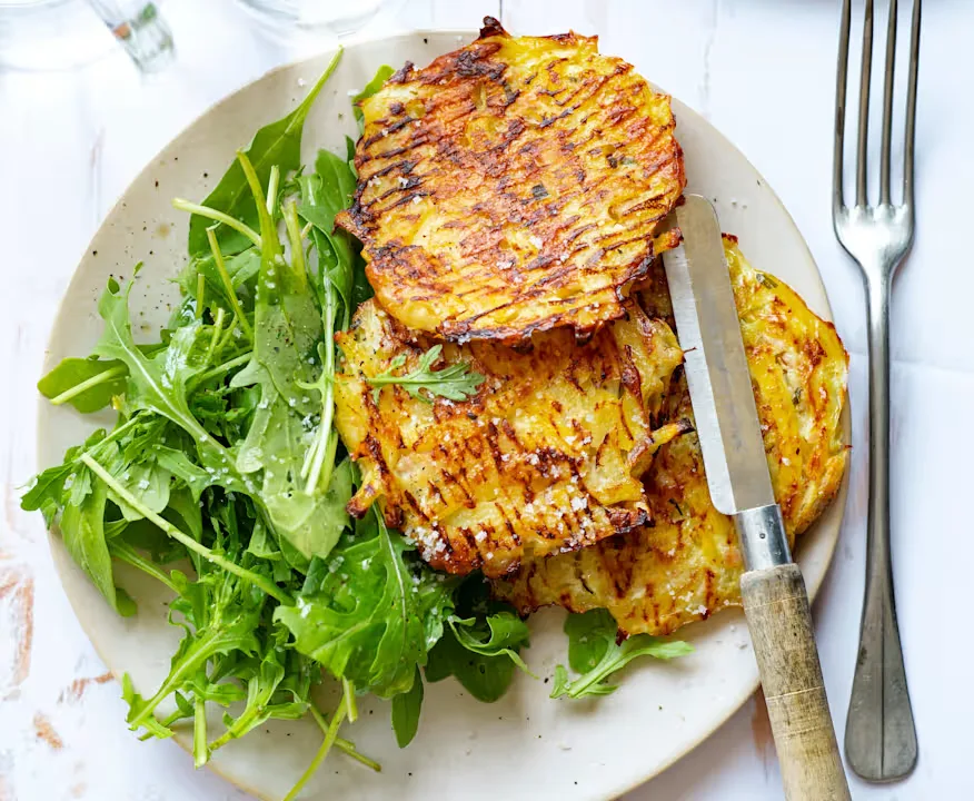 Galettes de pommes de terre au bacon et au fromage