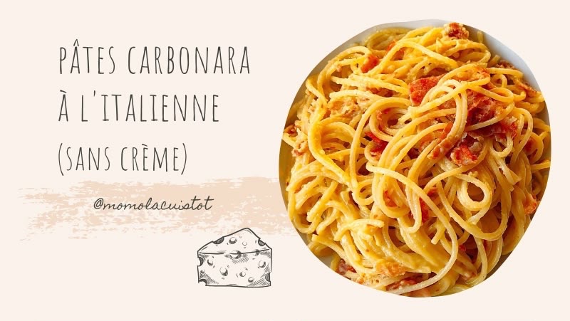 Pâtes carbonara à l'italienne (sans crème)