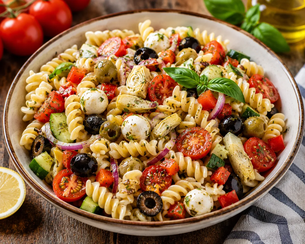 Salade de pâtes méditerranéenne