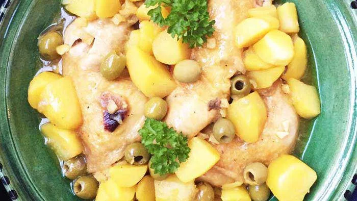 Tajine Poulet Pomme de Terre Olives