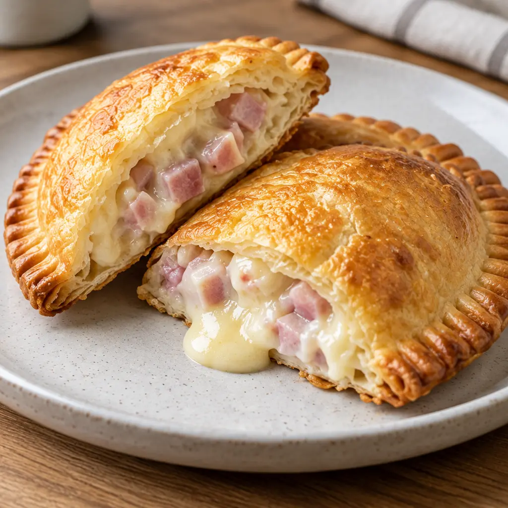 Feuilletés jambon-fromage, dorés et fondants