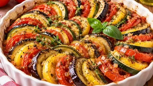 Tian de légumes provençaux en cuisson basse température
