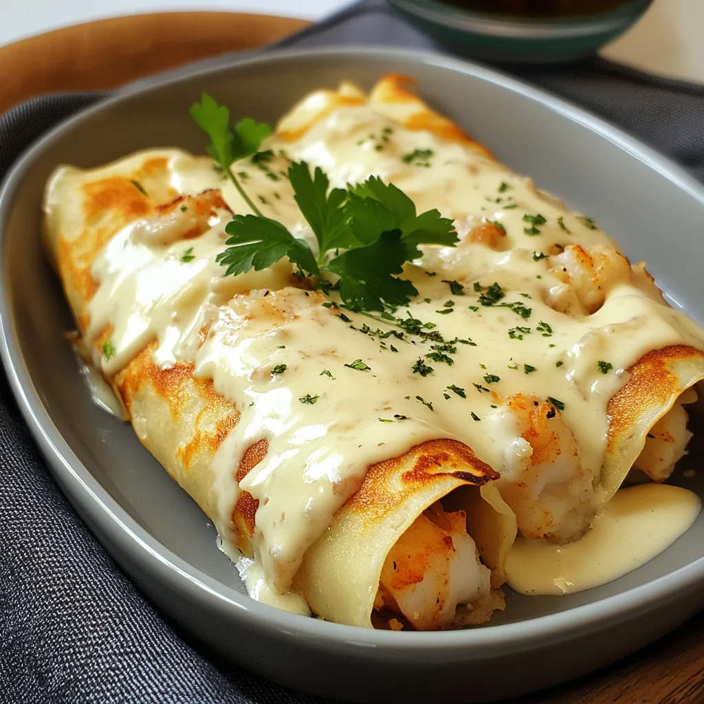 Crêpes fruits mer béchamel