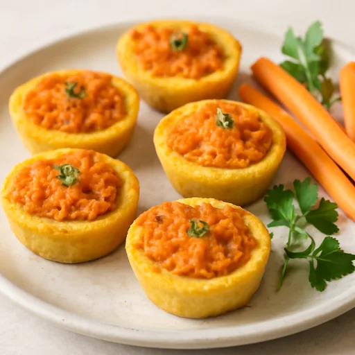 Mini quiche de polenta aux carottes