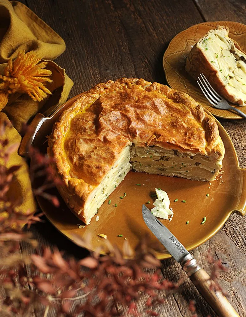 Tourte aux pommes de terre et ciboulette