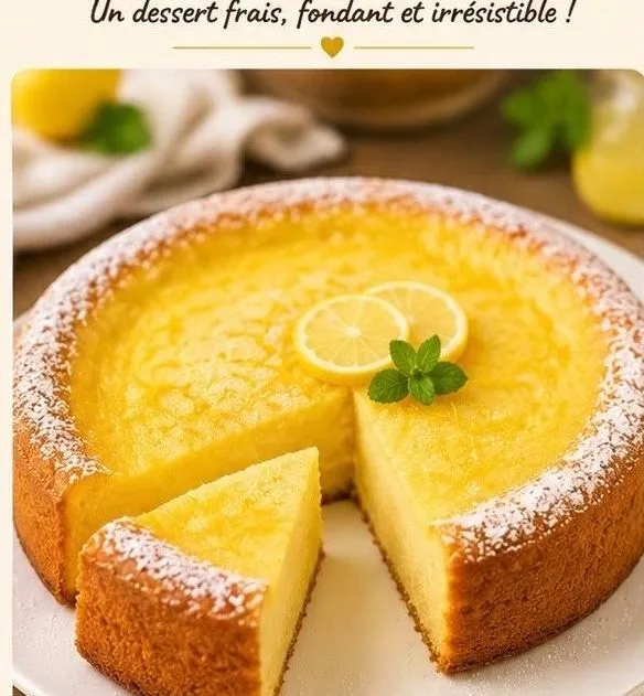 Gâteau au citron crémeux prêt en 5 minutes