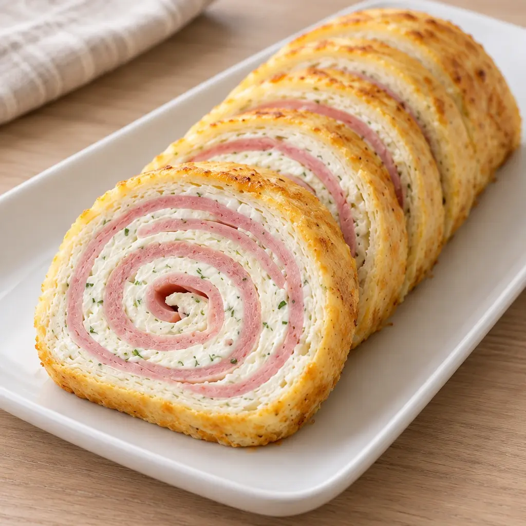 Roulé apéritif au jambon, fromage frais et moutarde (pain de mie sans croûte)