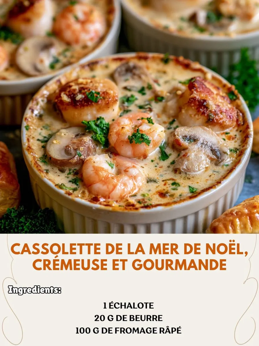 Cassolette de la mer de Noël, crémeuse et gourmande