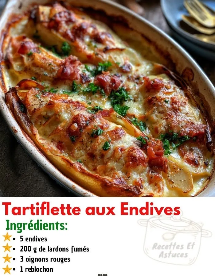 Tartiflette aux endives et reblochon