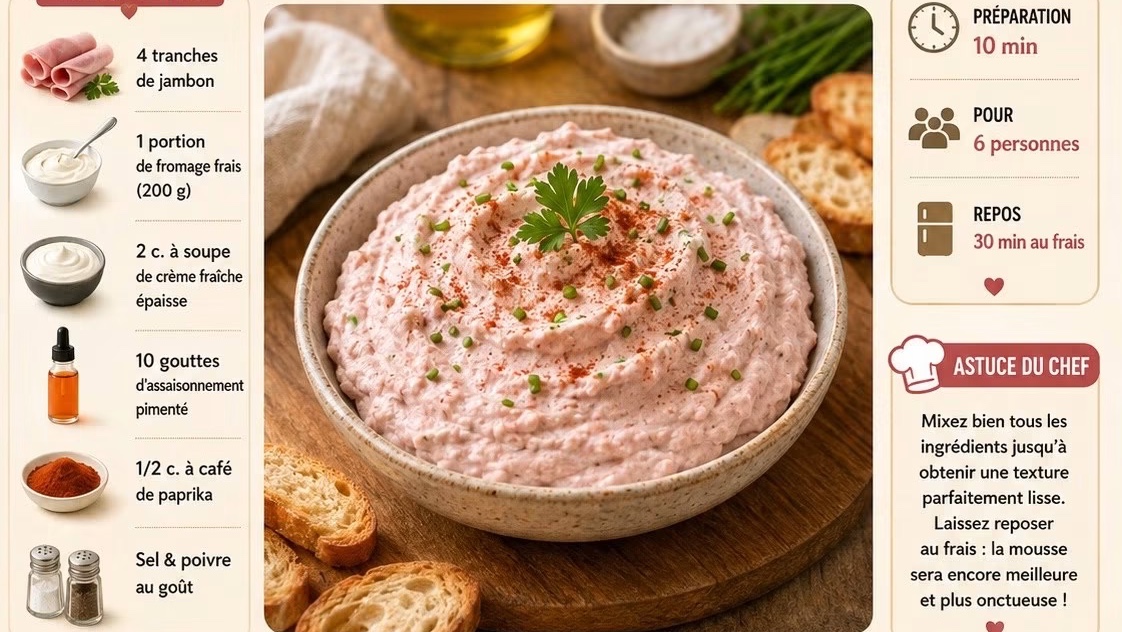 Mousse de Jambon Express au Fromage Frais