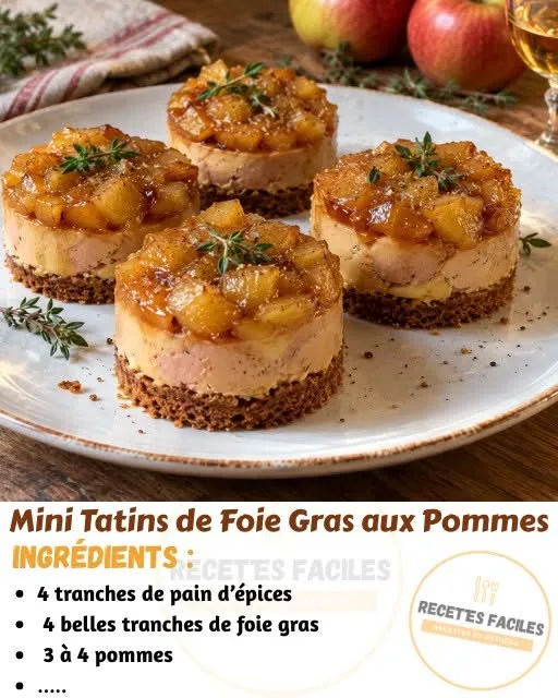 Mini Tatins de Foie Gras aux Pommes