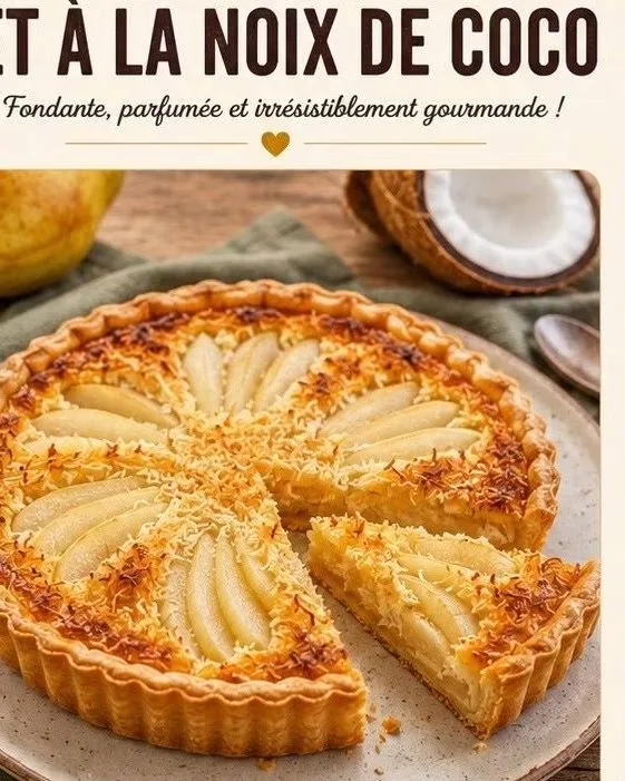 Tarte à la Poire et à la Noix de Coco