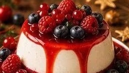 Panna cotta vanille et fruits rouges
