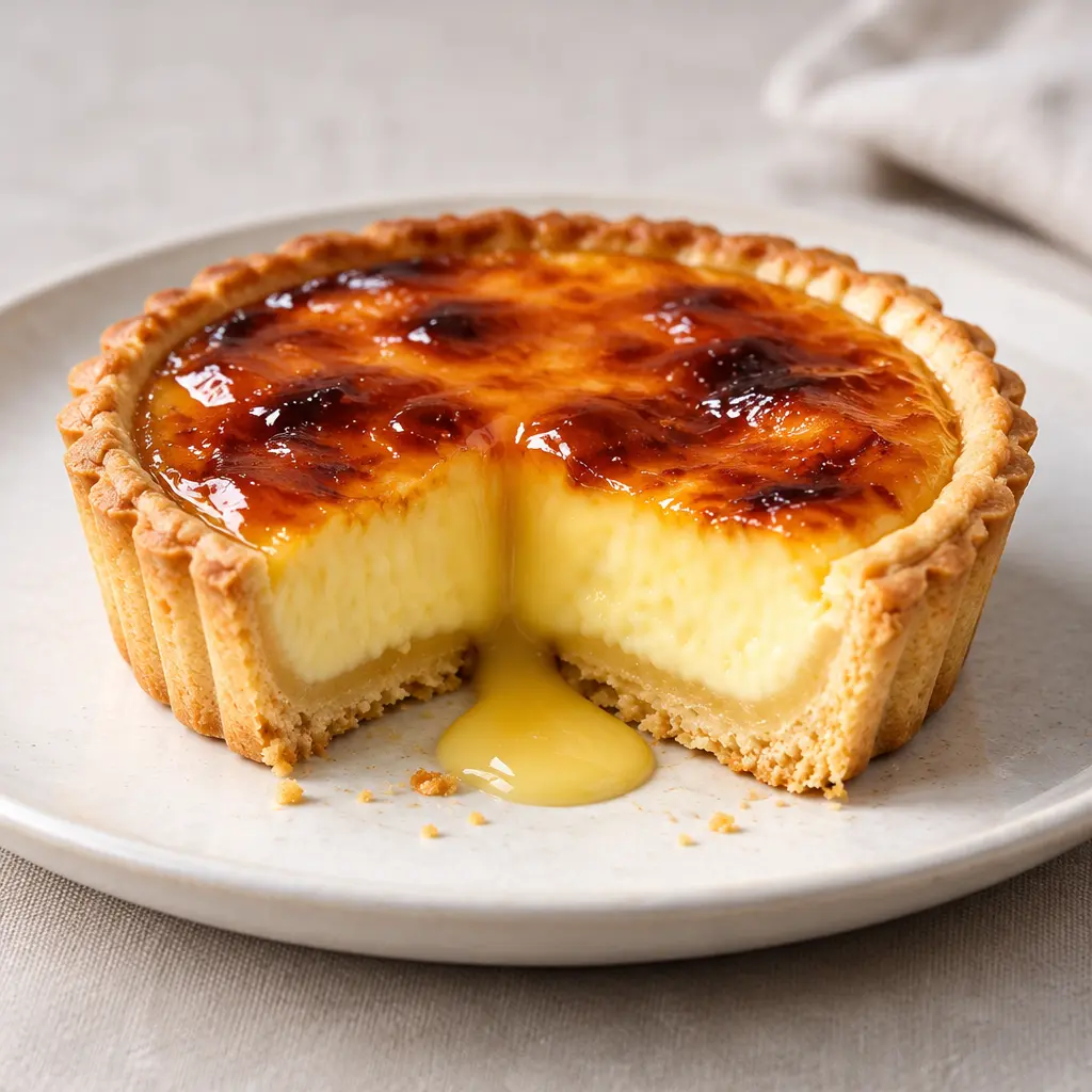 Tartelettes à la crème pâtissière, fondantes et dorées