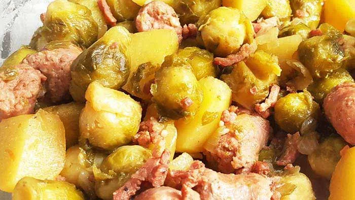 Choux de Bruxelles, pommes de terre