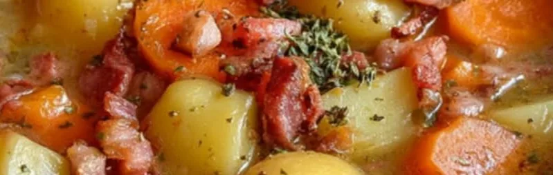 Ragoût du Pauvre aux Pommes de Terre, Carottes et Lardons