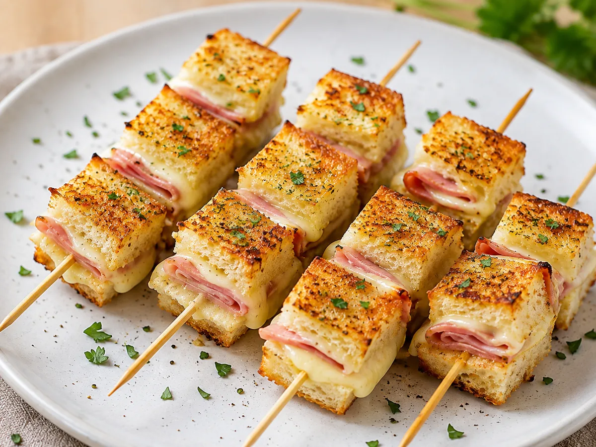 Brochettes de Toastie Jambon et Fromage à l'Airfryer