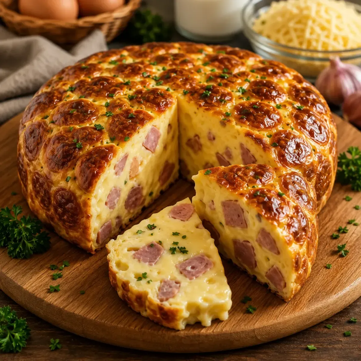 Gâteau Salé Moelleux aux Saucisses et Fromage