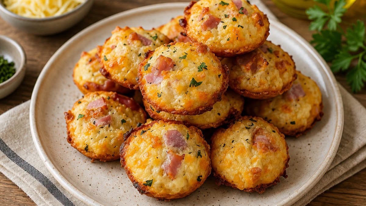 Cookies salés parmesan jambon