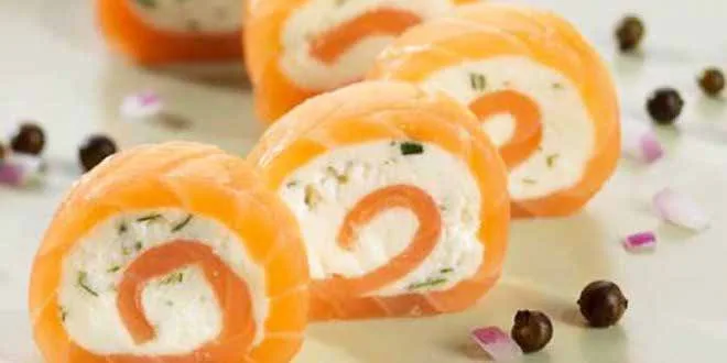 Petits roulés gourmands de saumon fumé