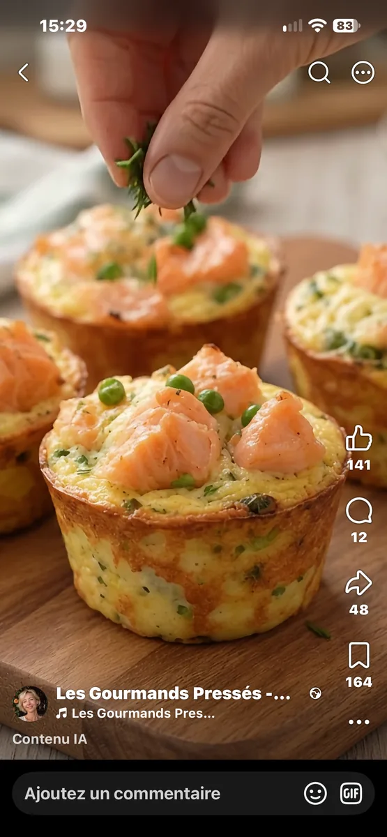 Muffins salés au saumon, moelleux et dorés