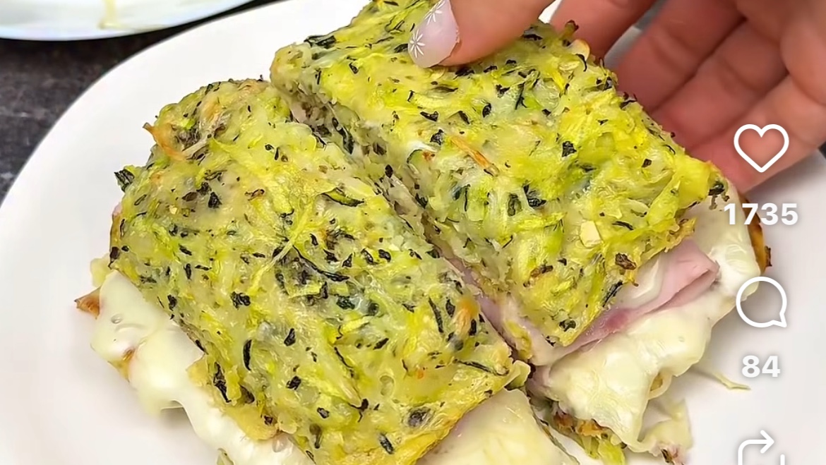 Croque-monsieur aux galettes de courgettes