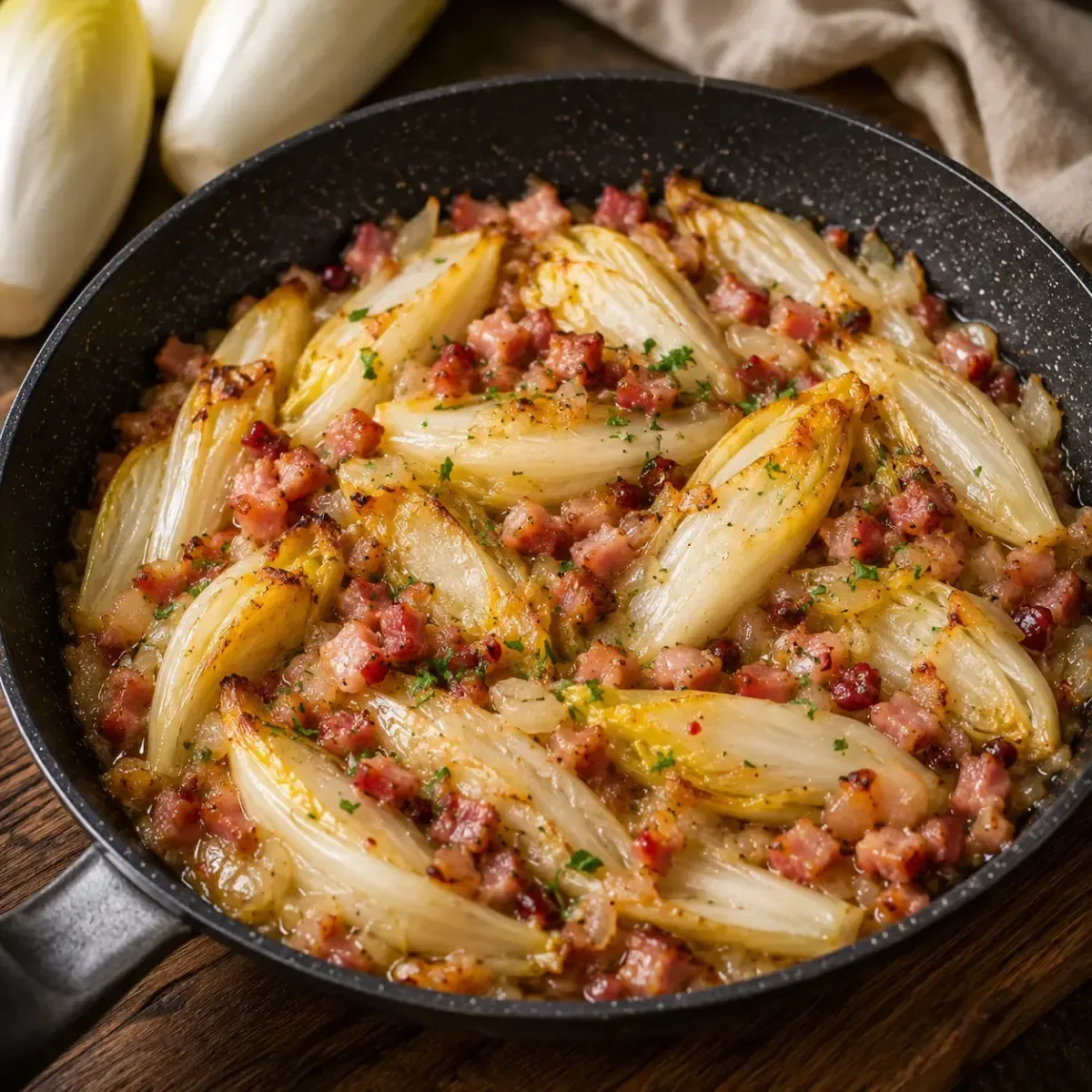 Endives Braisées aux Lardons : Recette Gourmande