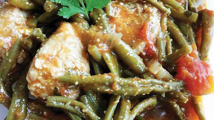 Sauté de porc aux haricots verts