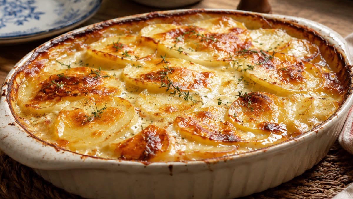 Gratin Dauphinois de Grand-Mère – Pommes de Terre à la Crème & à l'Ail