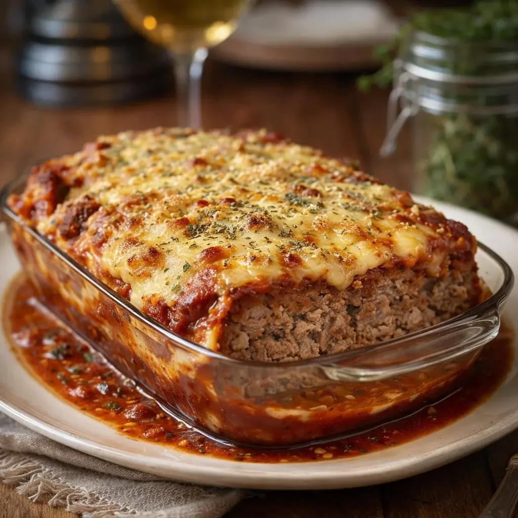 Pain de viande italien parmesan gratiné : moelleux