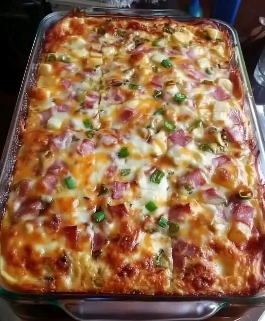 Gratin façon pizza au bœuf, fromage et légumes