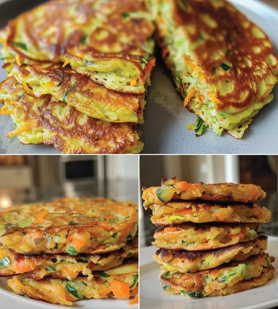 Crêpes végétaliennes aux courgettes et aux carottes