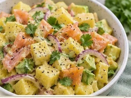 Salade de pommes de terre avocat saumon fumé au cookeo