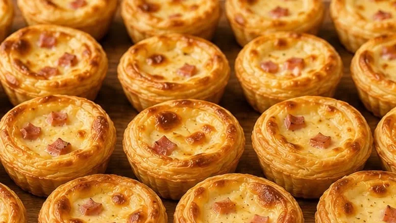Pastéis de nata salés jambon fromage