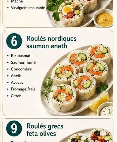 Roulés nordiques saumon aneth