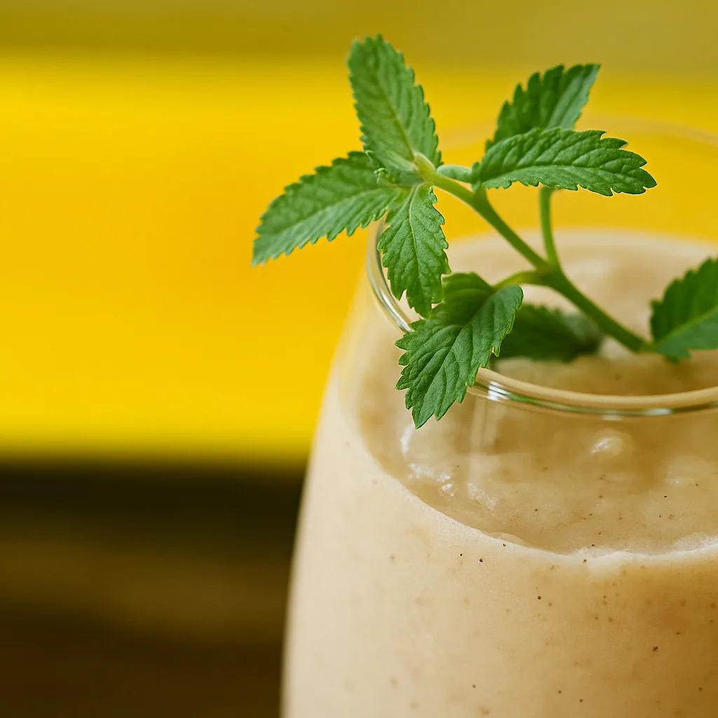 Verrine smoothie de poivron jaune et crème