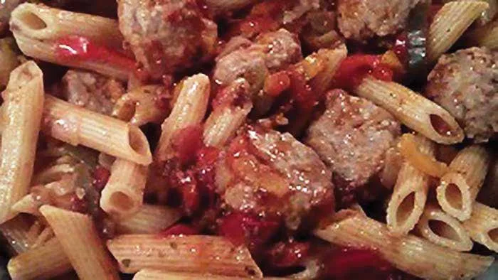 Pates aux boulettes de boeuf