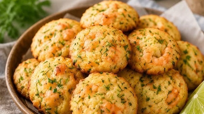 Cookies Salés aux Crevettes et au Citron Vert