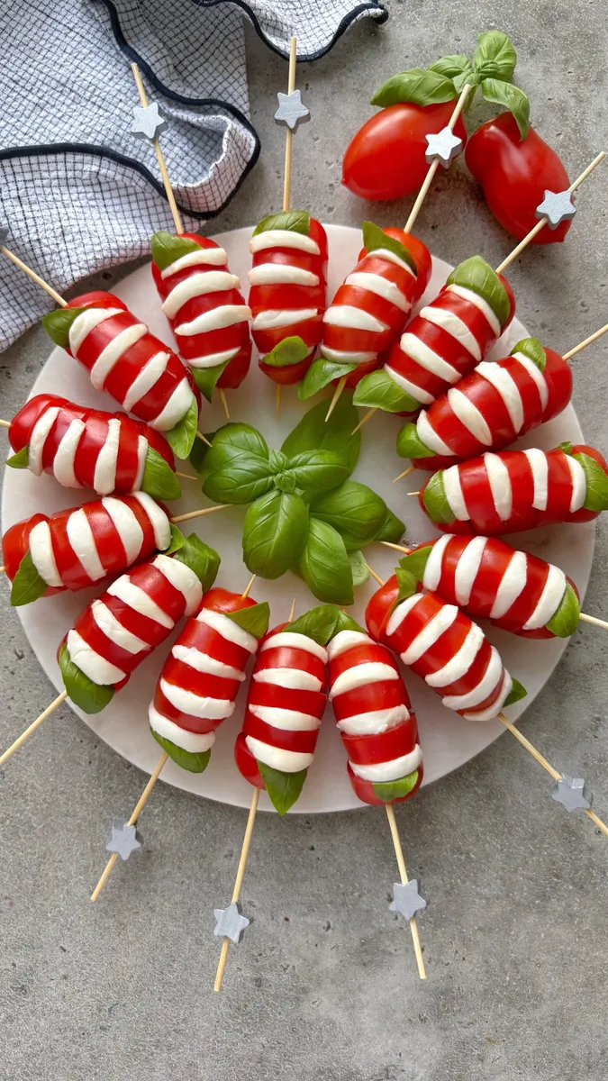 Brochettes de Tomate Mozzarella