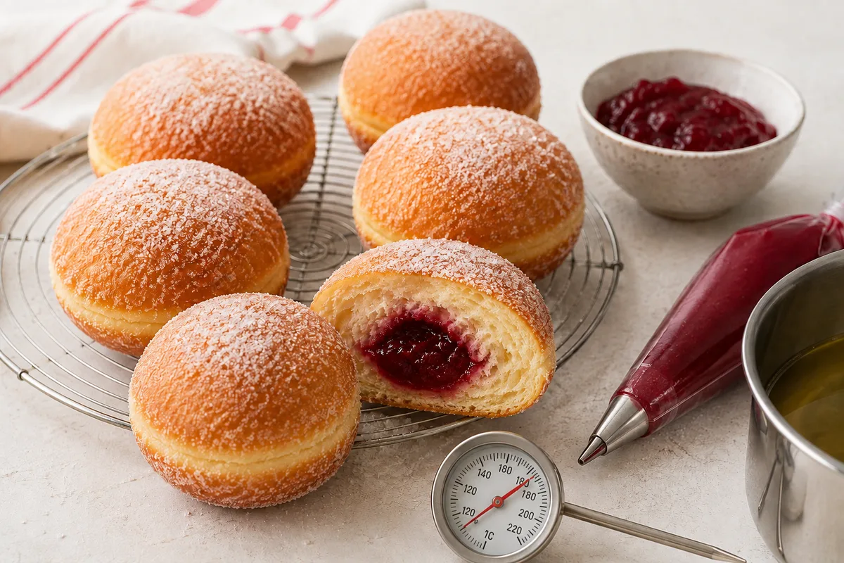 Boules de Berlin moelleuses à la confiture