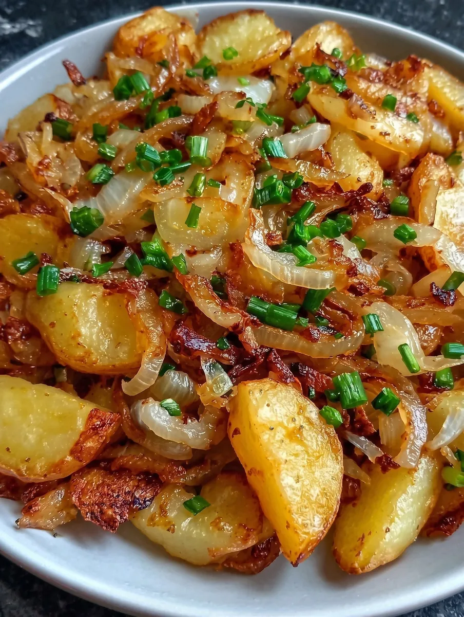 Pommes de terre et oignons frits