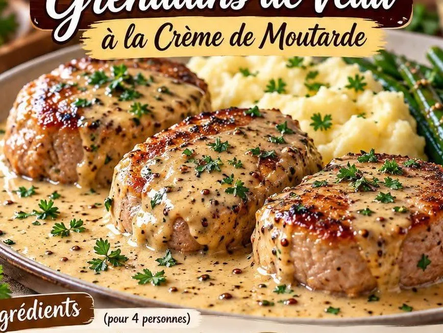 Grénadins de Veau à la Crème de Moutarde