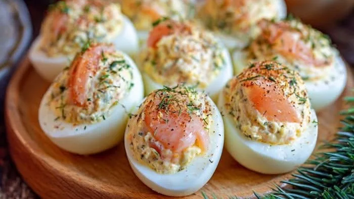 Œufs farcis au saumon fumé