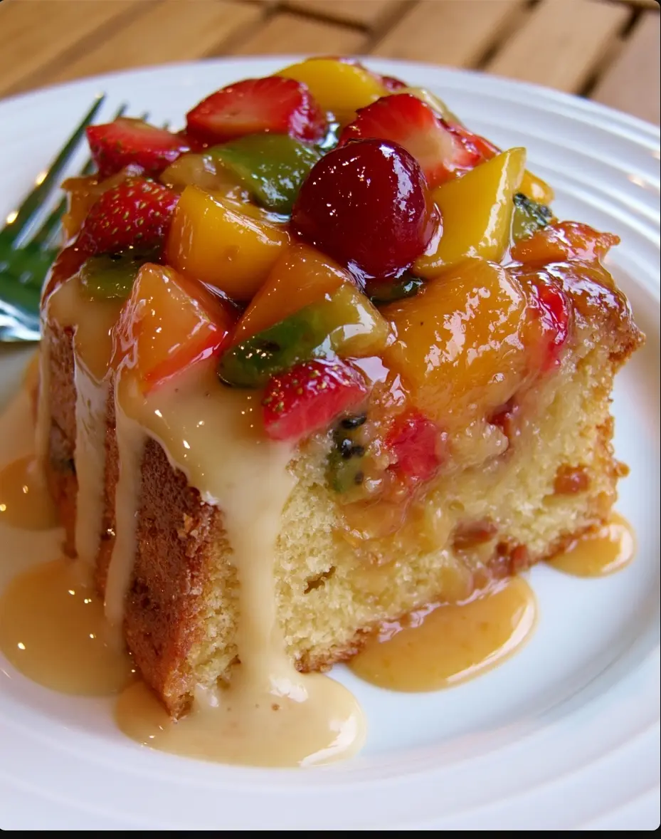 Gâteau salade de fruits