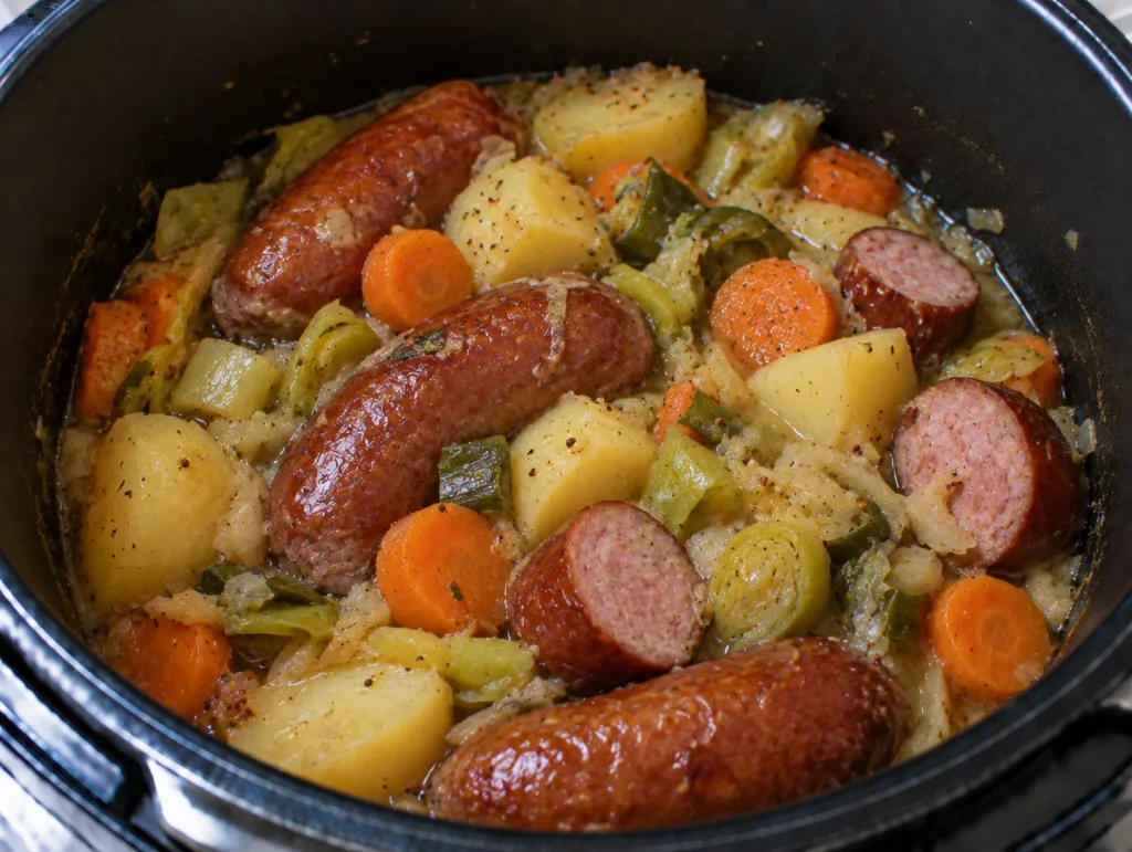 Potée de saucisse aux légumes