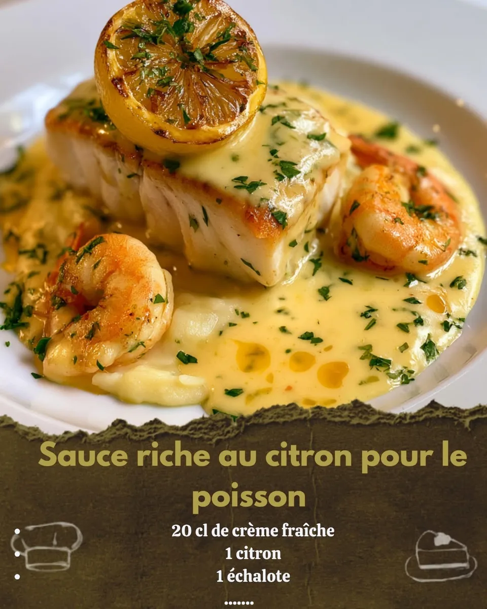Sauce au citron et crème fraîche