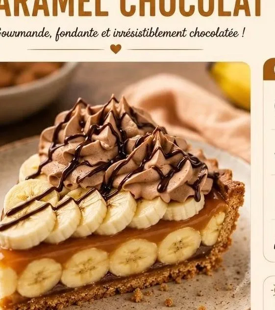 Tarte Banane Caramel Chocolat