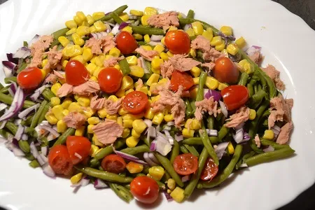 Salade haricots verts thon recette cookeo